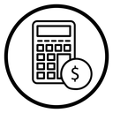 Calculator and dollar icon