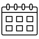 Calendar Black Outline icon