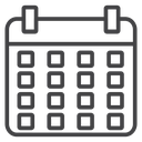 Calendar Black Outline icon