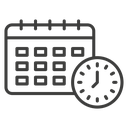 Calendar clock icon
