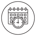 Calendar clock icon