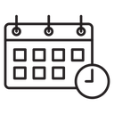 Calendar clock icon