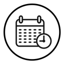 Calendar clock icon