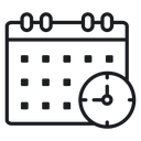 Calendar clock 3 icon
