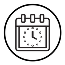 Calendar clock icon