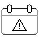 Calendar exclamation icon