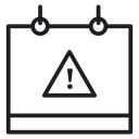 Calendar exclamation 3 icon