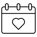 Calendar heart icon