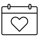 Calendar heart icon