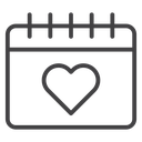 Calendar heart icon