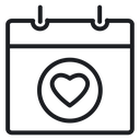 Calendar heart 2 icon