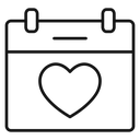 Calendar heart icon