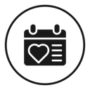 Calendar heart icon
