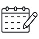 Calendar pen 3 icon
