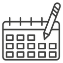 Calendar pen icon