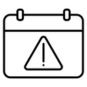 Calendar Warning Triangle icon