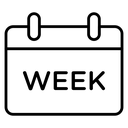 Calendar Week Lettered icon
