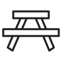 Camping table icon