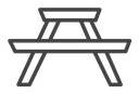 Camping table icon