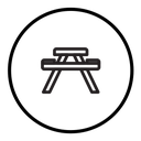 Camping table icon