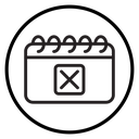 Cancel Event Black Outline icon
