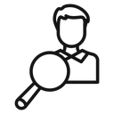 Candidate Black Outline icon