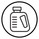 Canister of motor oil icon