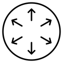 Capacity Expanding Arrows Circle icon