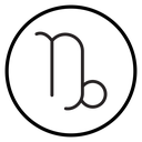 Capricorn zodiac sign icon