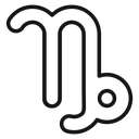 Capricorn zodiac sign icon