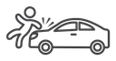 Car accident Black Outline icon