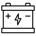 Car Battery Lightning Bolt icon