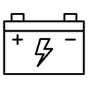 Car Battery Lightning Bolt icon