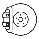 Car brake pad icon