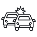 Car crash 3 icon