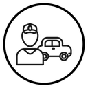 Car driver icon