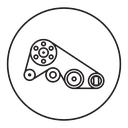 Car fan belt icon