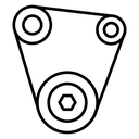 Car fan belt icon