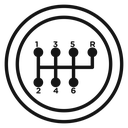 Car manual shift lever icon