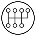 Car manual shift lever icon