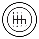Car manual shift lever icon