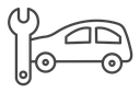Car repair Black Outline icon