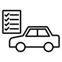 Car repair check list icon