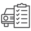 Car repair check list icon