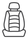 Car seat Black Outline icon
