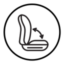 Car seat adjustment icon