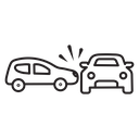 Car side crash icon