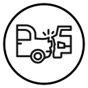 Car side crash icon
