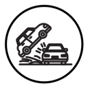 Car side crash icon