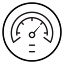 Car speedometer icon